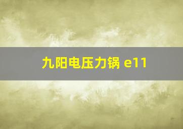 九阳电压力锅 e11